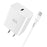 2-in-1 22W Travel Charger with 4ft USB-C to USB-C Cable