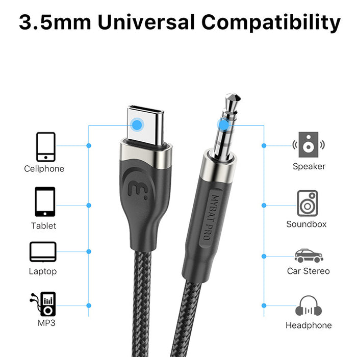 USB-C to 3.5mm Male Audio Cable, 4FT