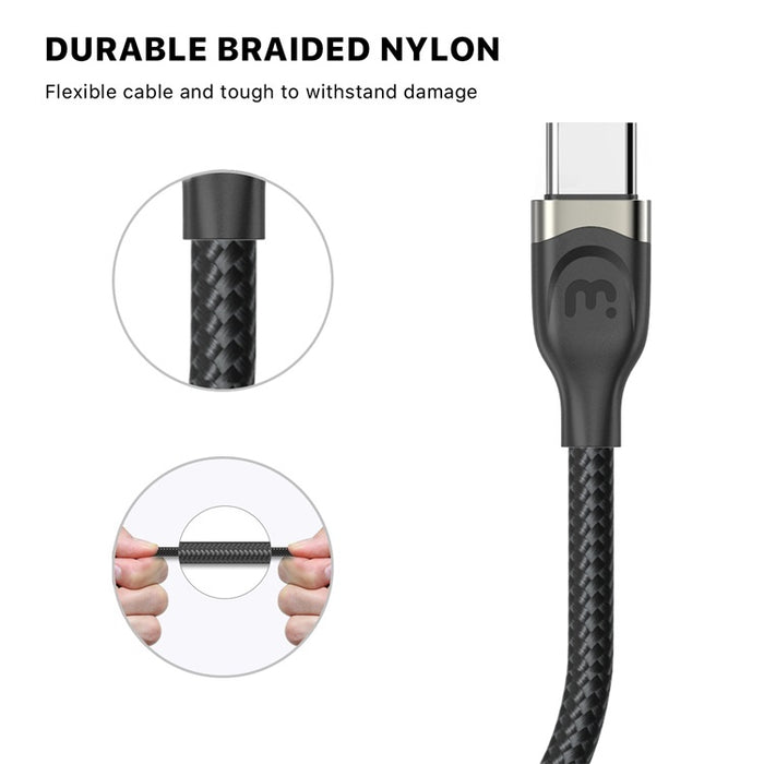 USB-A to USB-C Braided Cable, 6FT