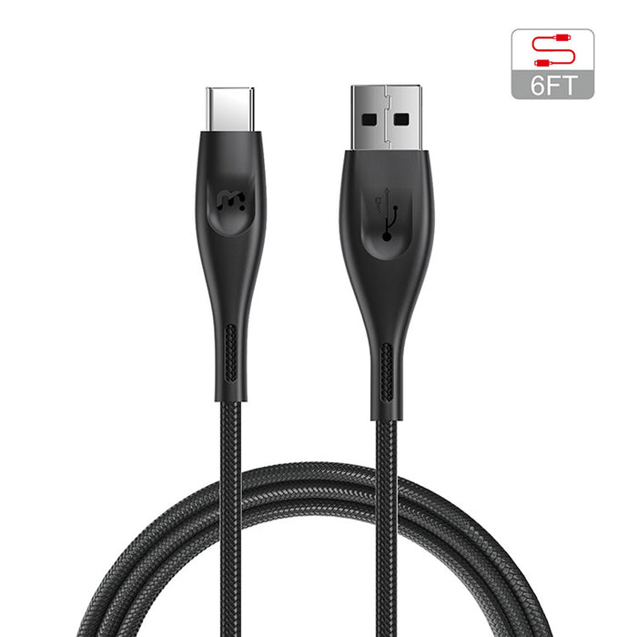 2-in-1 22W Car Charger with 6ft USB-A to USB-C Cable