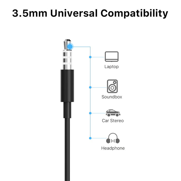 Wired Stereo Handsfree w/ 3.5mm Mic