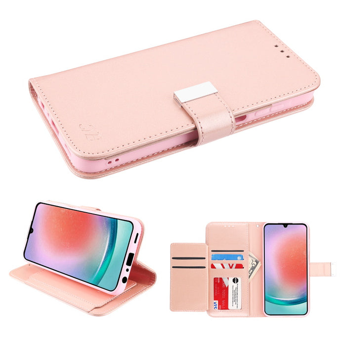 Samsung Galaxy A15 5G Wallet Case - Rose Gold