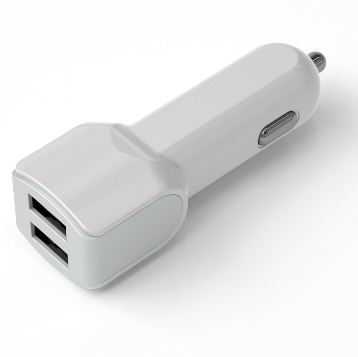 2-in-1 Car Charger with 6ft USB-A to Lightning Cable